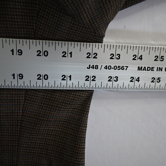 Michael Kors 42R Brown Plaid 100% Wool Mens Blazer Suit Jacket Sport Coat - Picture 7 of 16